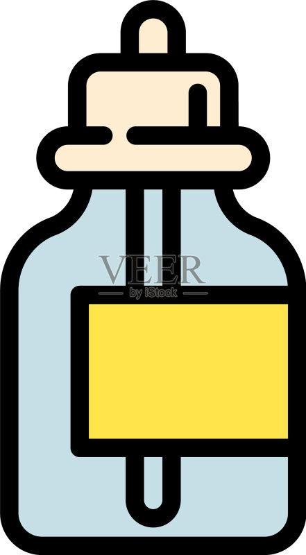 电子烟瓶有毒液体图标轮廓图标素材