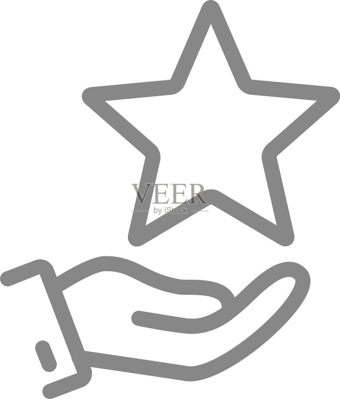 手持星星的慈善图标图标素材