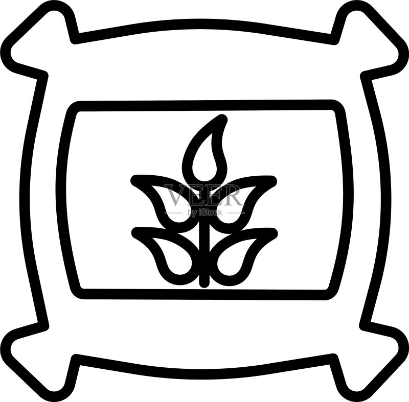 布袋种子线性图标图标素材
