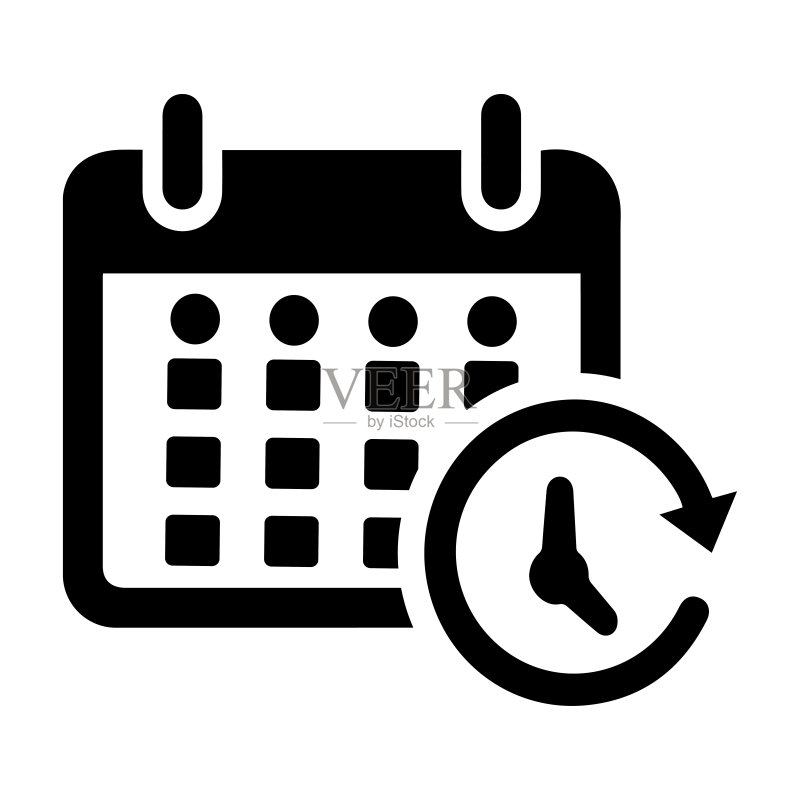 日历、日程表图标/黑色图标素材