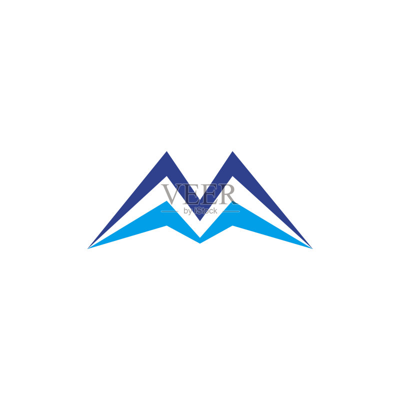 M字母标志设计模板图标素材