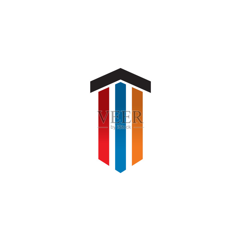 柱子图标Logo设计模板图标素材