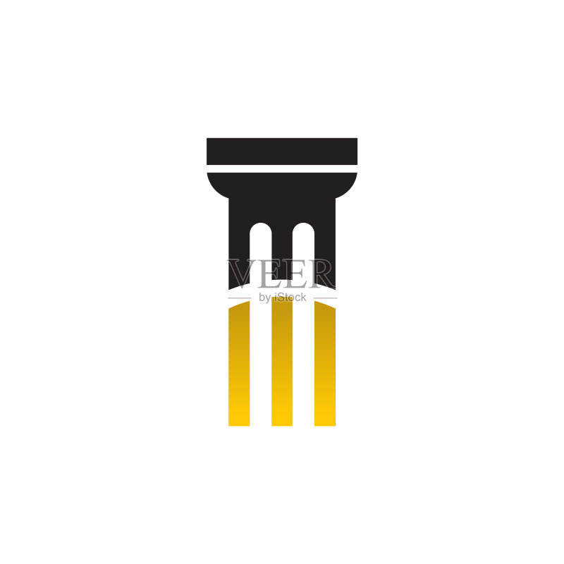 柱子图标Logo设计模板图标素材