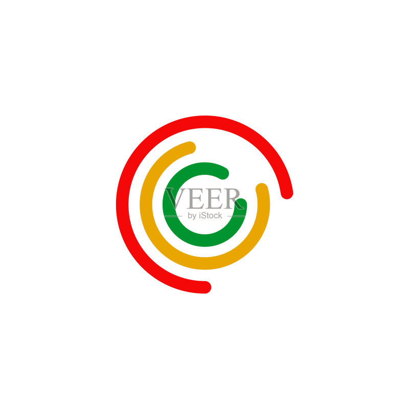 彩虹标志图标设计模板图标素材