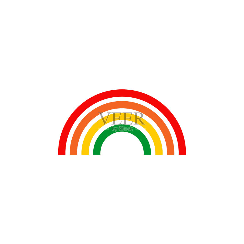 彩虹标志图标设计模板图标素材