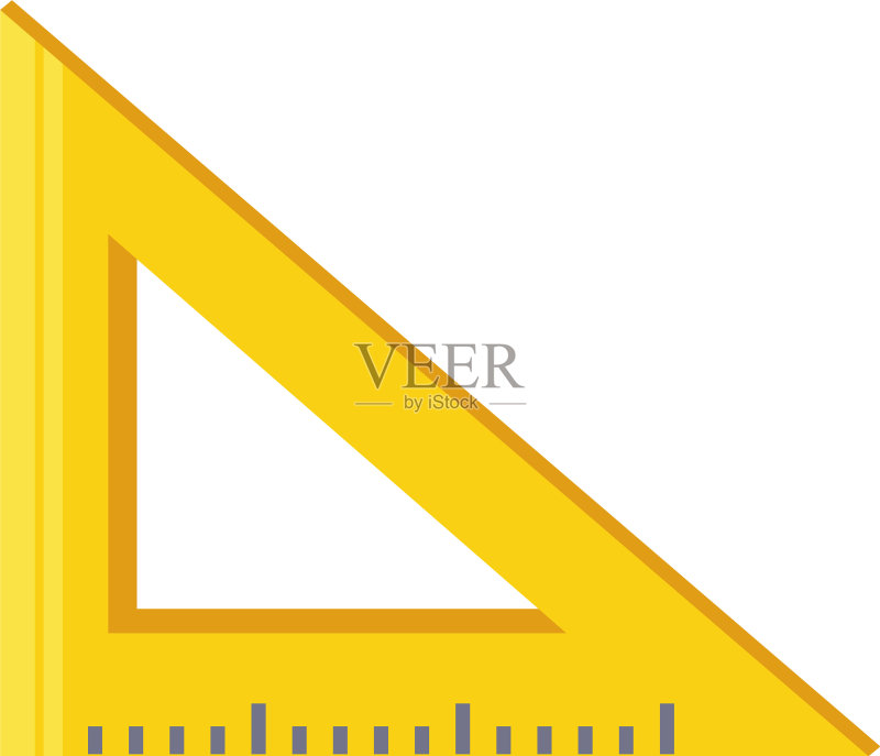 白色背景上的学校尺子图标素材