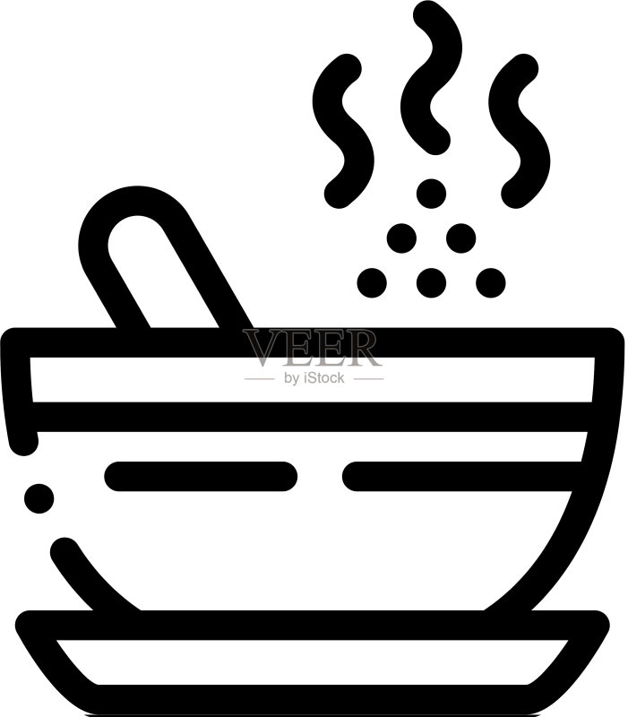 瑜伽冥想输液轮廓图标素材