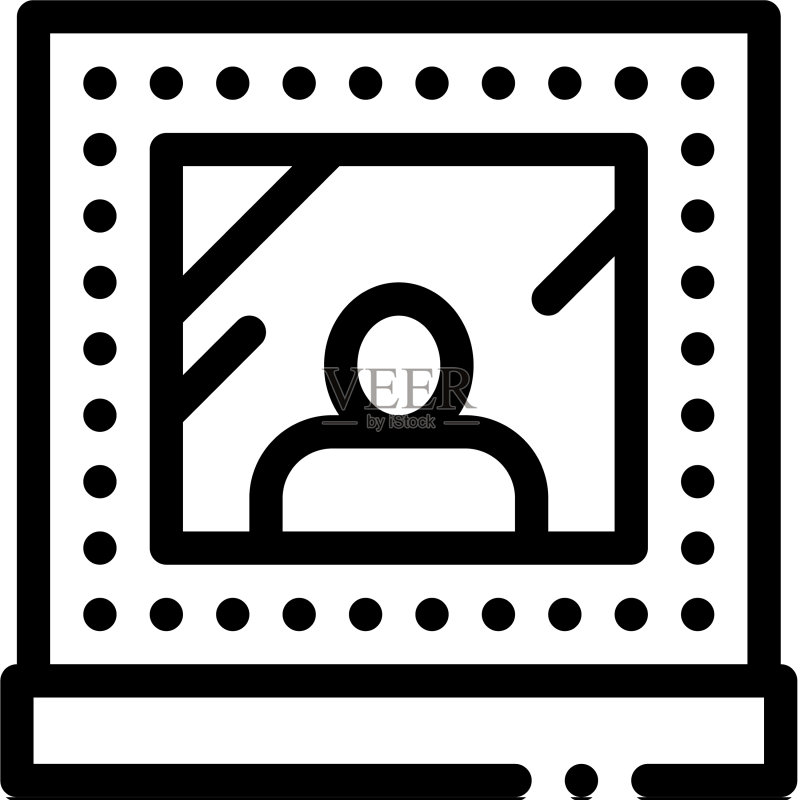 相框照片图标描边图标素材