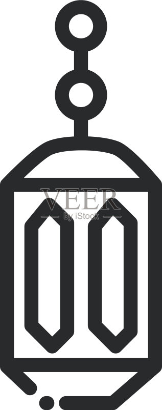 斋月阿拉伯伊斯兰灯笼装饰图标素材