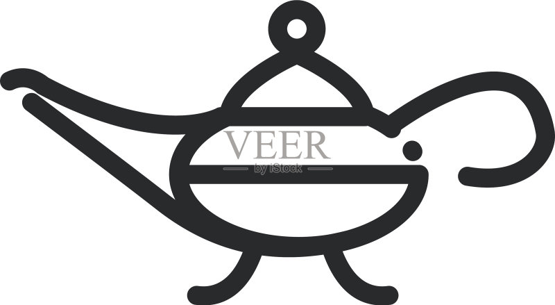 传统斋月阿拉伯伊斯兰灯具图标素材
