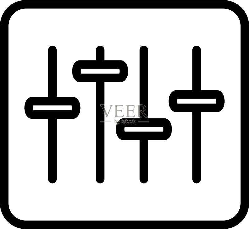 音频均衡器线性图标图标素材