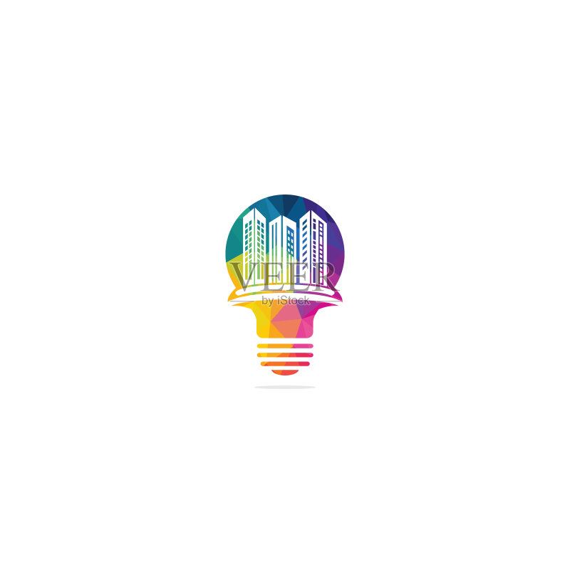 灯泡城市Logo设计图标素材