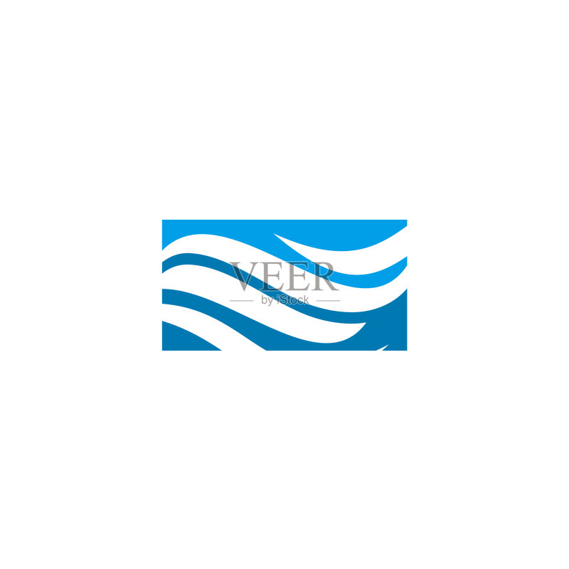 波浪图标标志设计模板图标素材