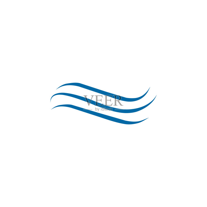 波浪图标标志设计模板图标素材