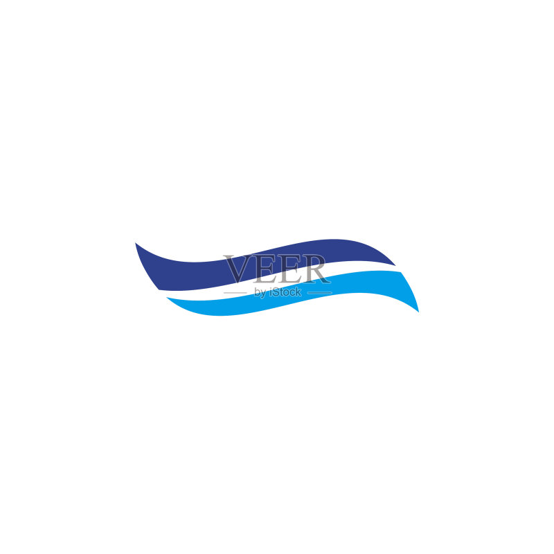 波浪图标标志设计模板图标素材