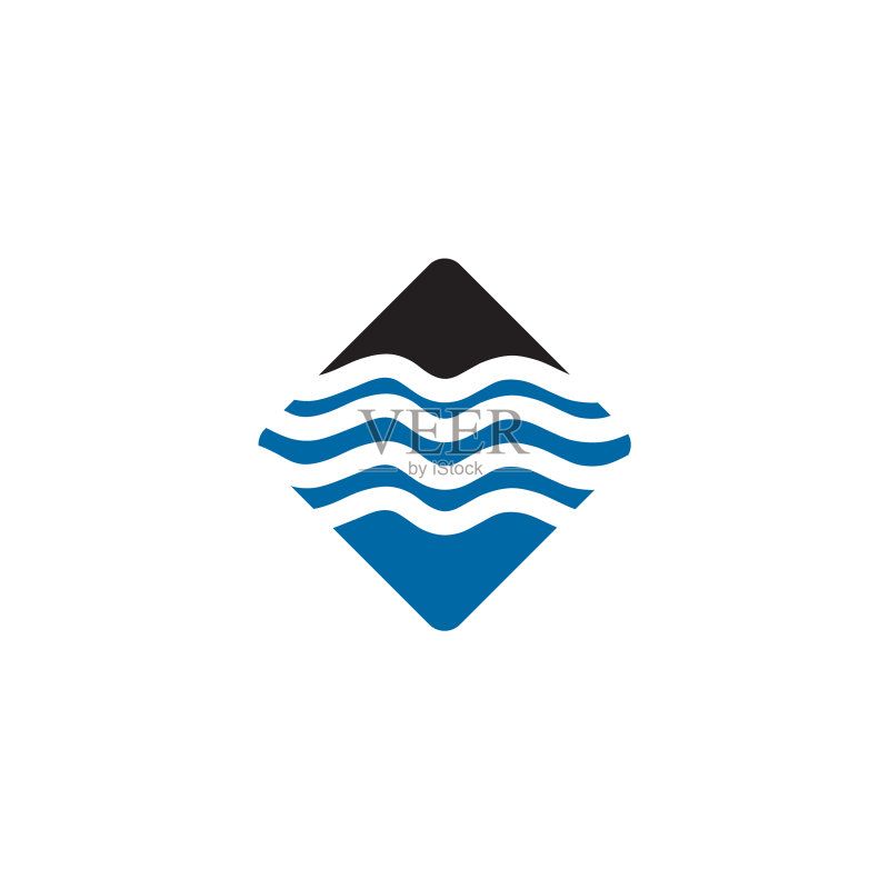 波浪图标标志设计模板图标素材