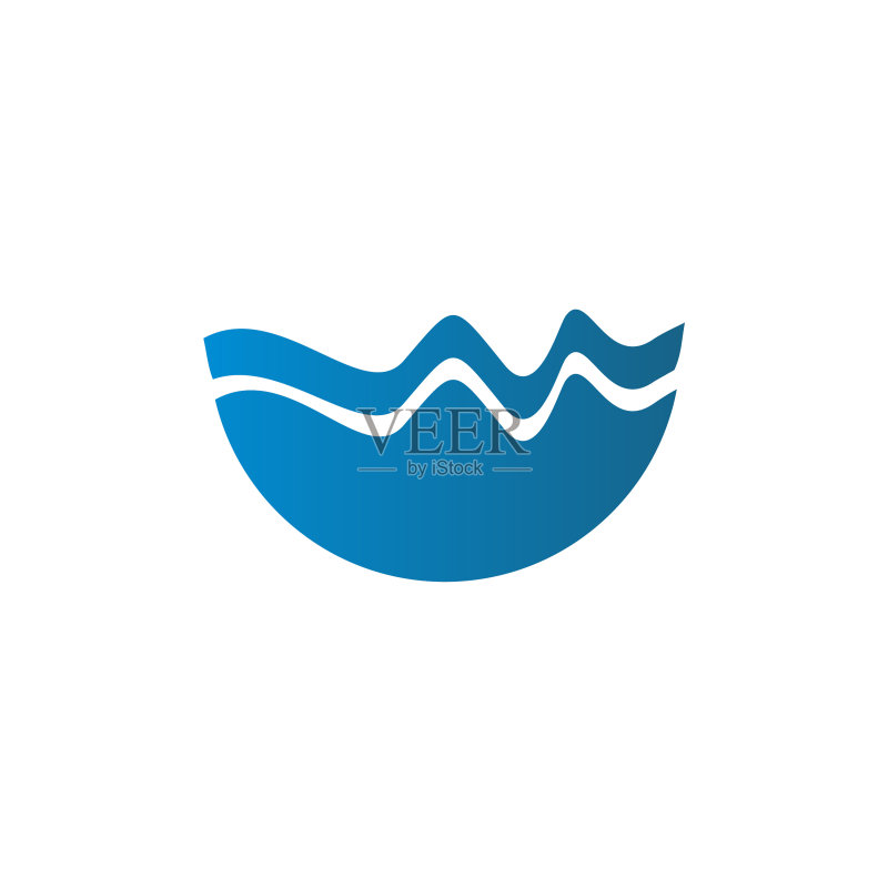 波浪图标标志设计模板图标素材