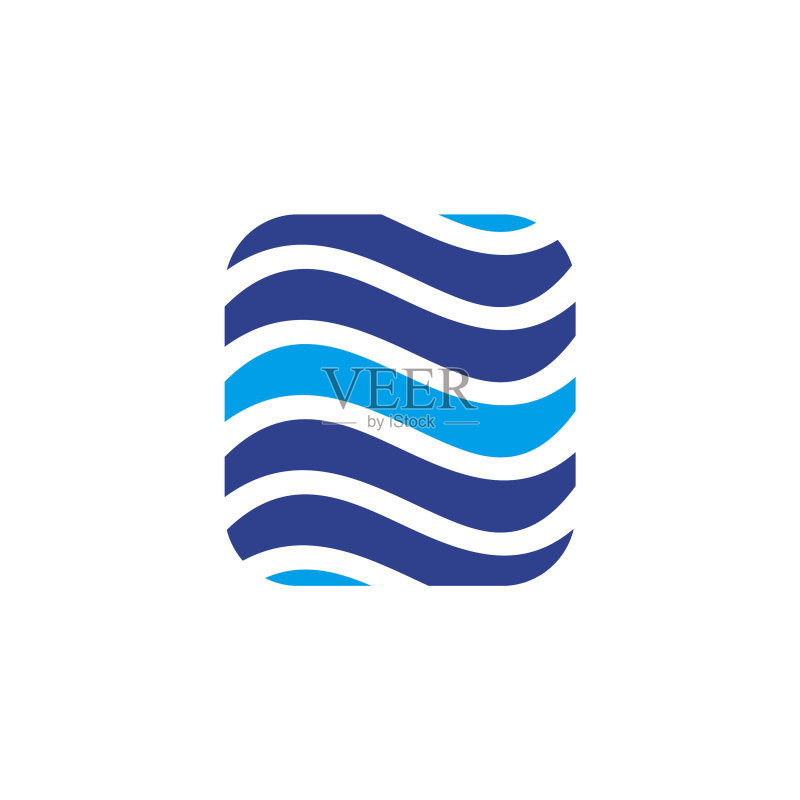 波浪图标标志设计模板图标素材