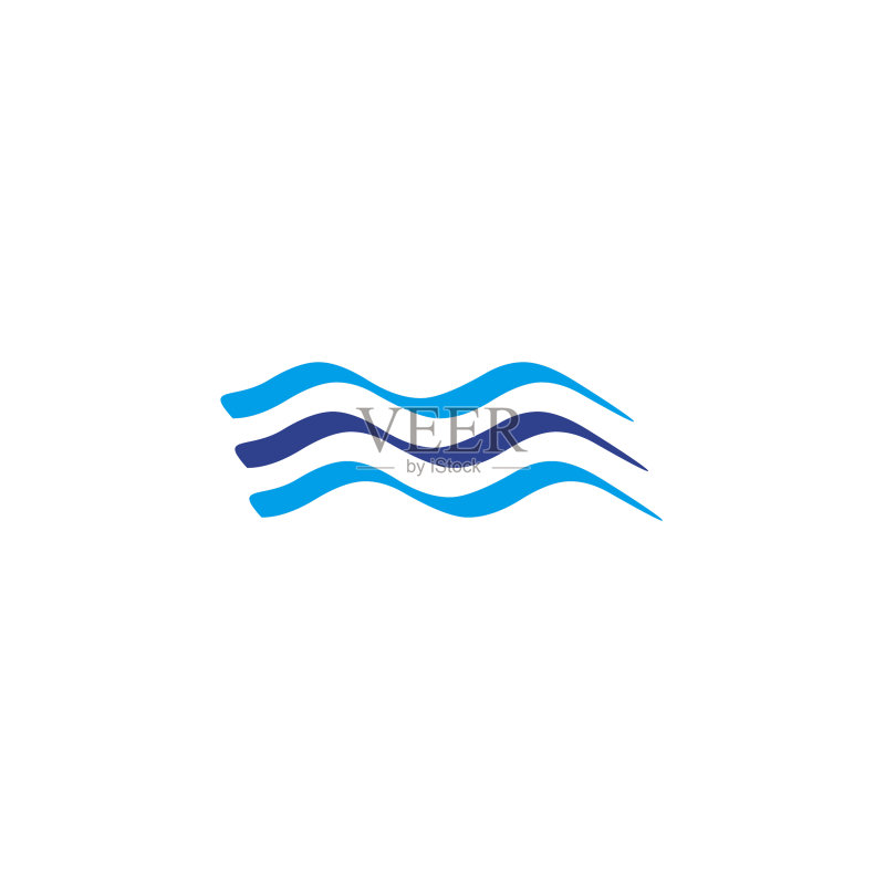 波浪图标标志设计模板图标素材