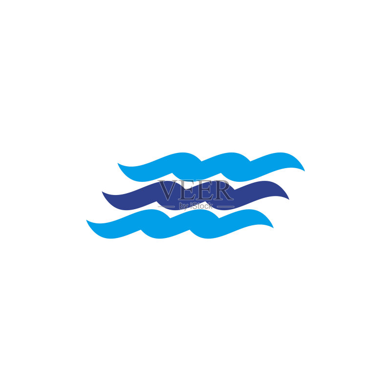 波浪图标标志设计模板图标素材