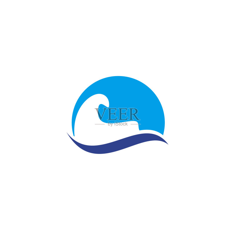 波浪图标标志设计模板图标素材