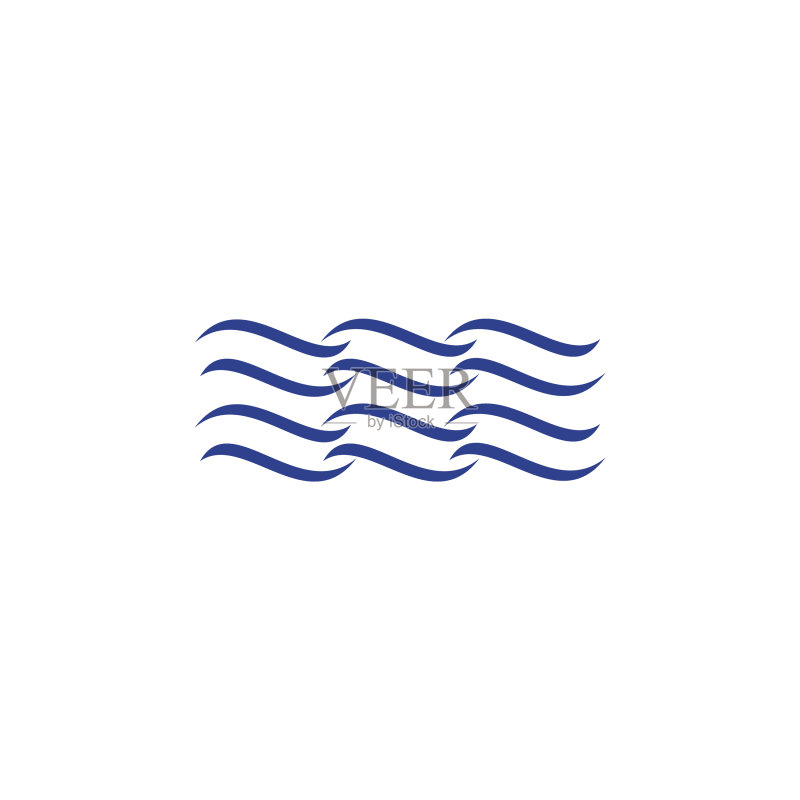 波浪图标标志设计模板图标素材