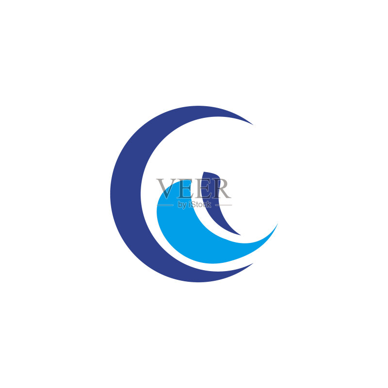 波浪图标标志设计模板图标素材