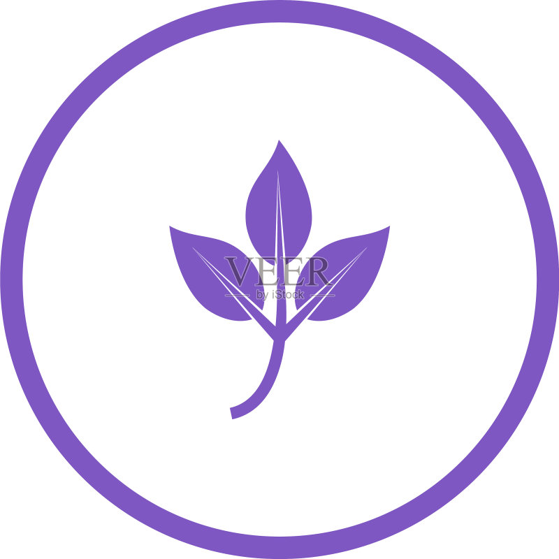独特的树叶标志符号图标素材