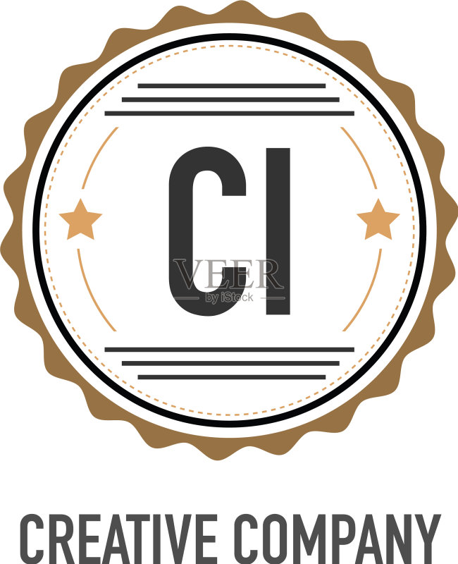 首字母CI创意设计模板图标素材