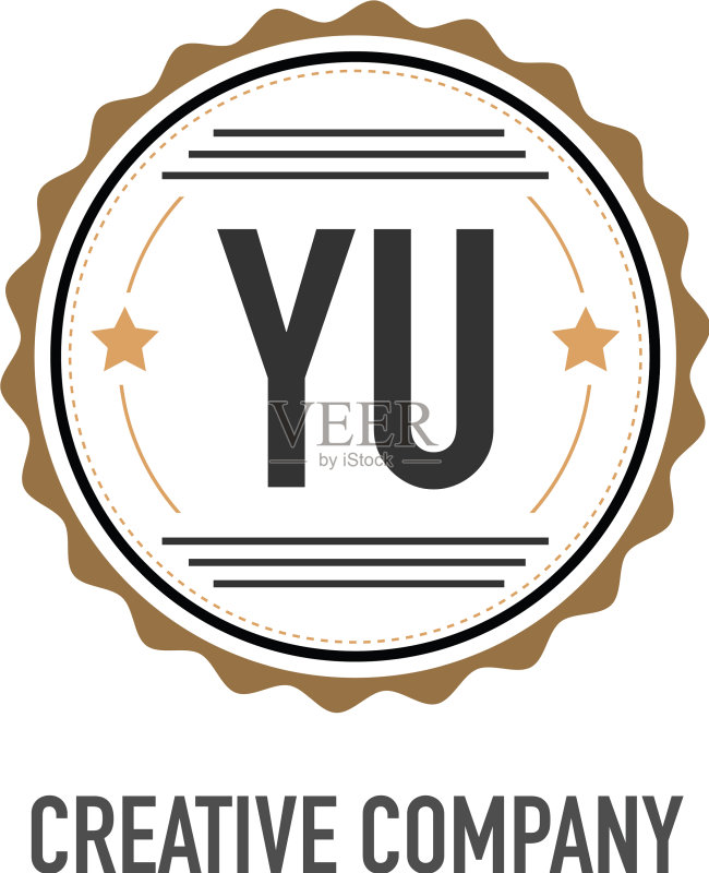 首字母YU创意设计模板图标素材