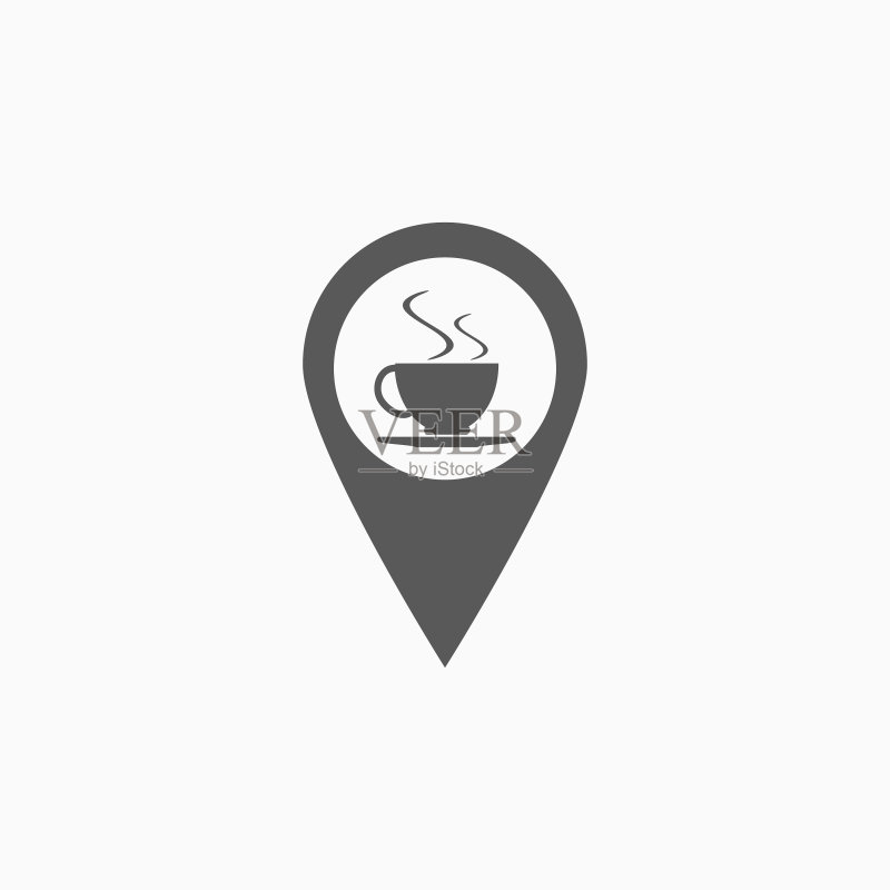 咖啡杯图钉图标图标素材