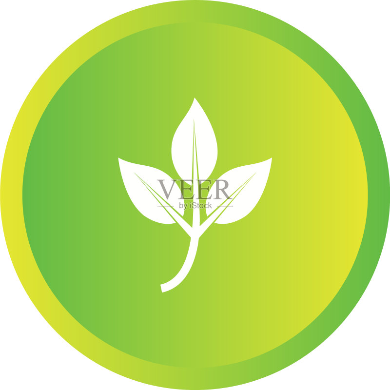 独特的树叶标志符号图标素材