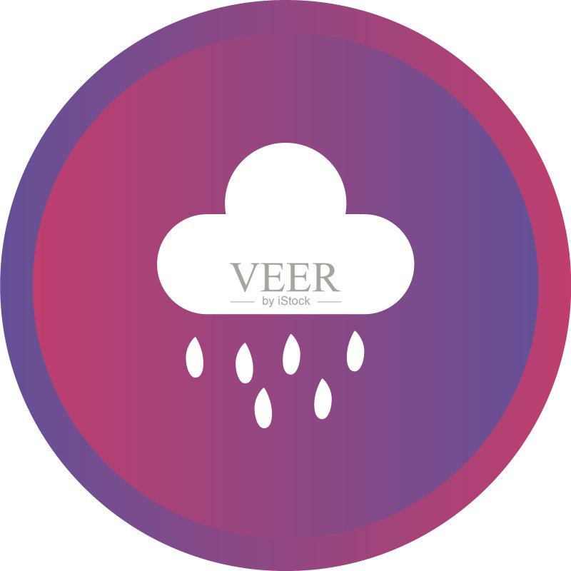 独特的下雨字形图标图标素材