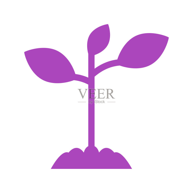 独特的植物线条图标图标素材