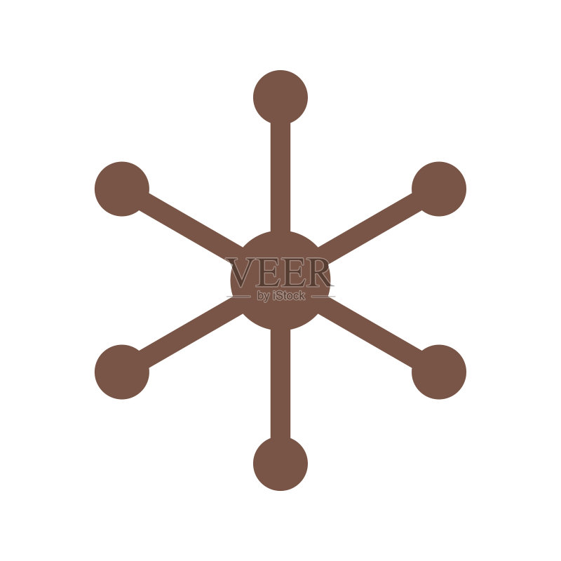 独特的分子结构II字形图标图标素材
