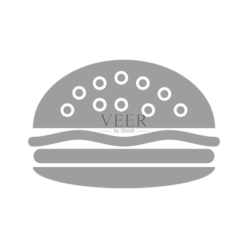 独特的汉堡包glyph图标图标素材