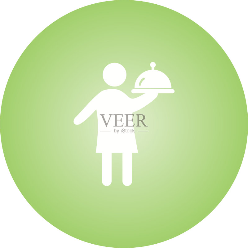 提供食物的独特男人标志图标图标素材