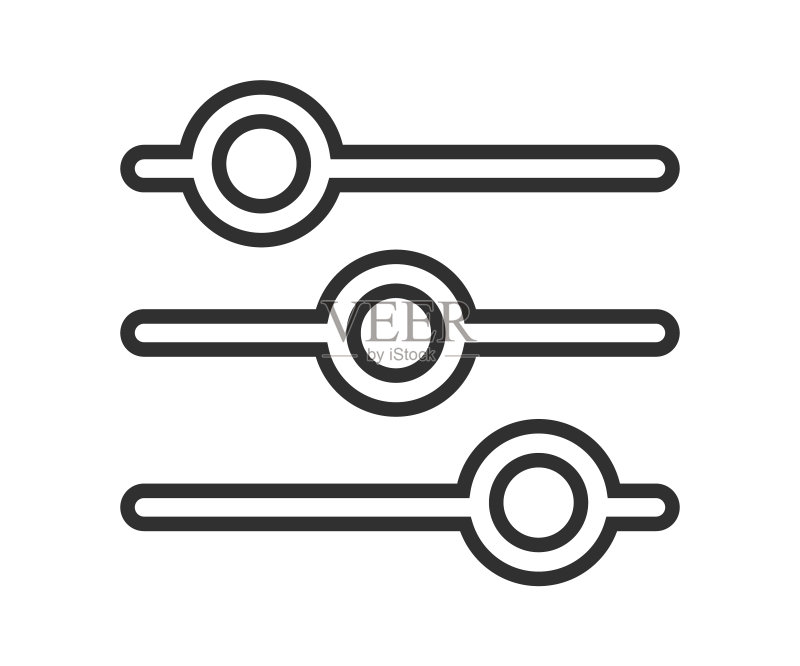 调整图标符号。调整设置logo标志。矢量图。隔离在白色背景上图标素材