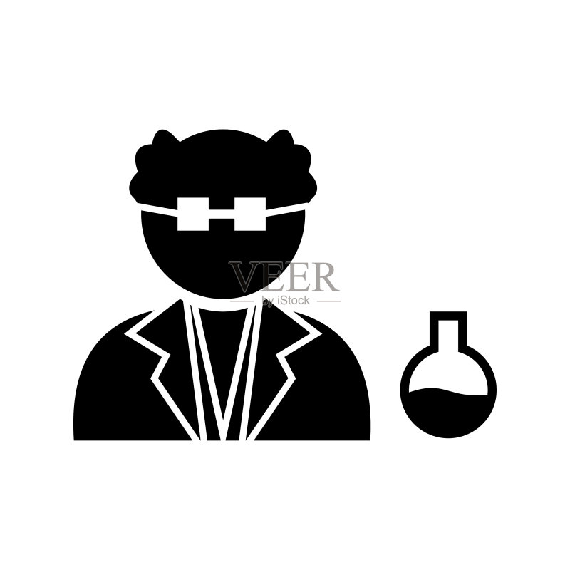 独特的科学家字形图标图标素材