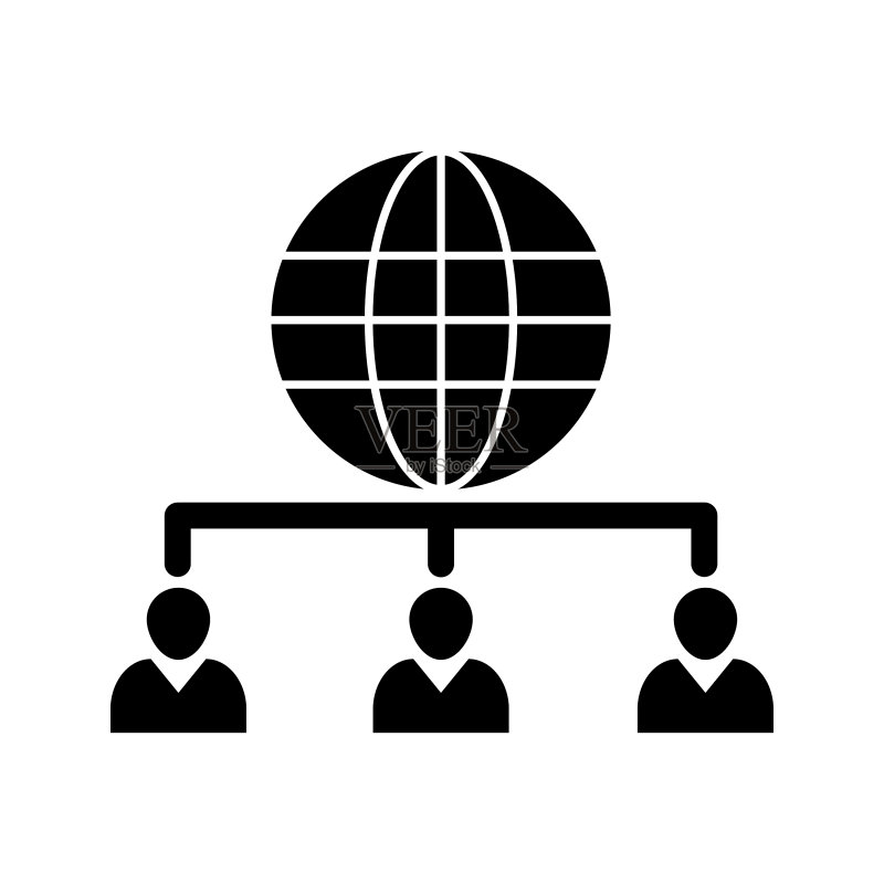 独特的Web客户端服务器字形图标图标素材