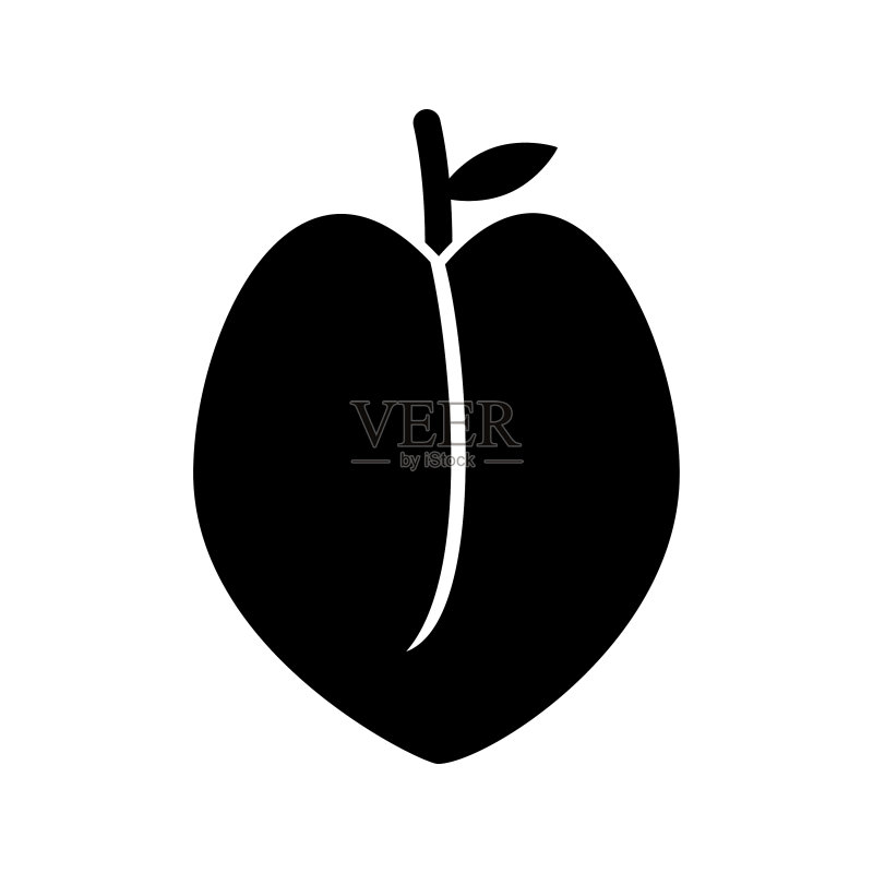 独特的桃子标志图标图标素材