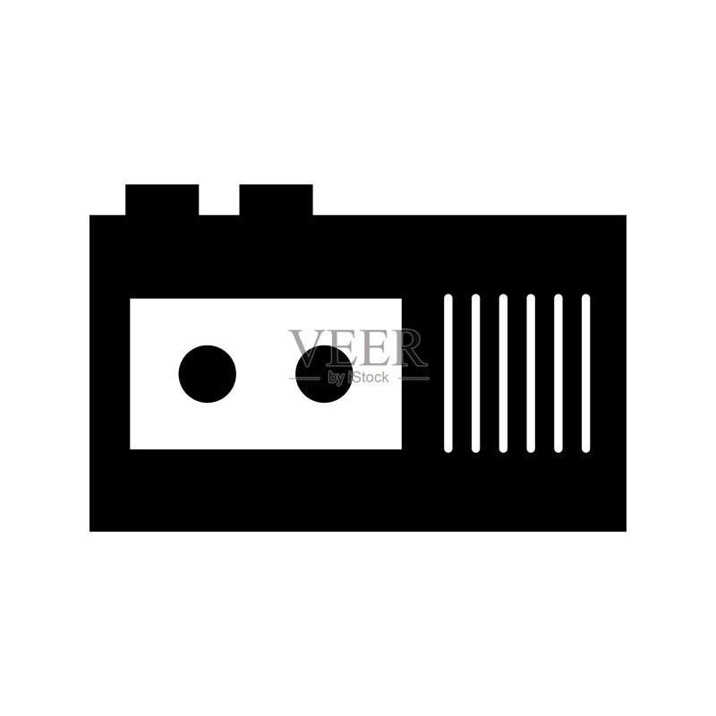 独特的录音机标志符号图标素材