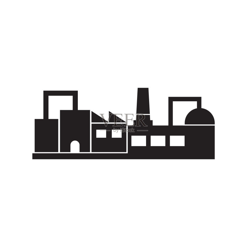 工厂建筑图标Logo设计模板图标素材