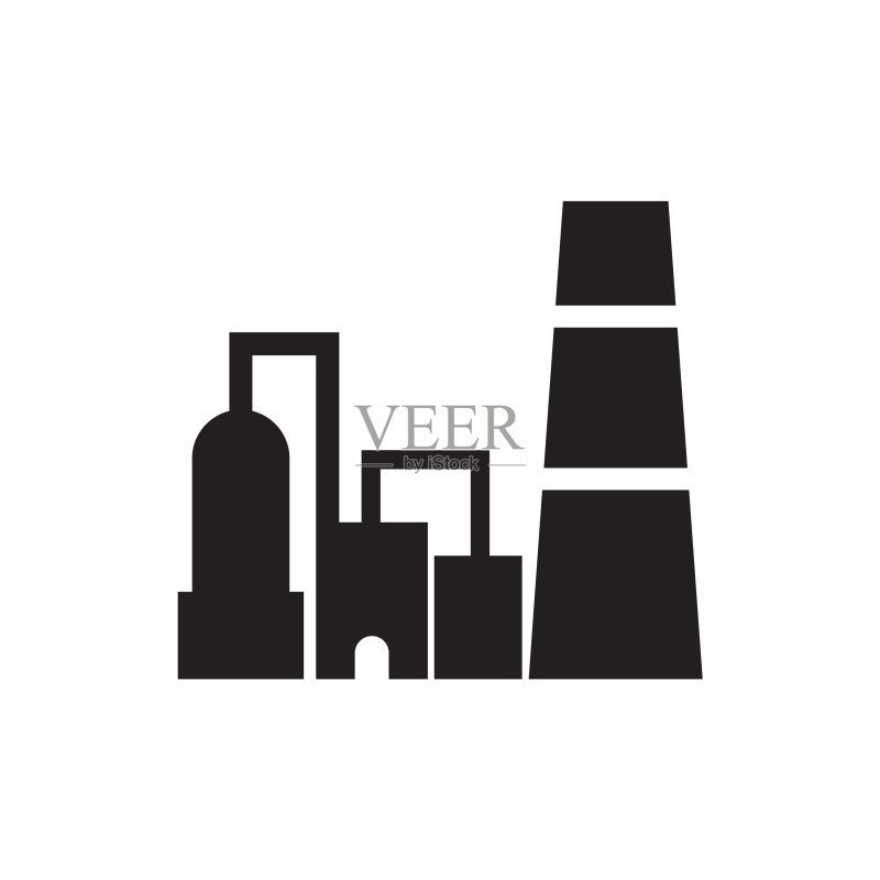 工厂建筑图标Logo设计模板图标素材