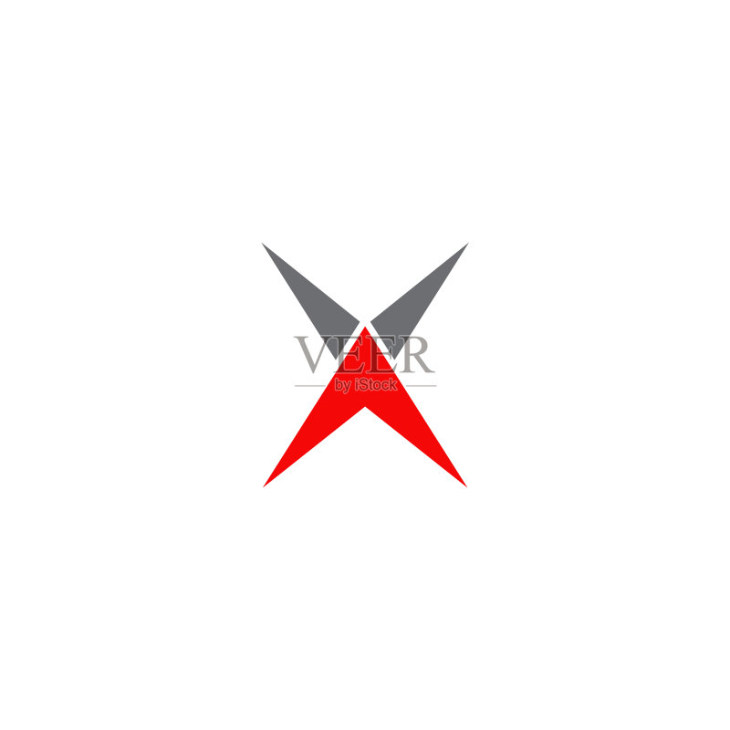 X字母图标Logo设计模板图标素材