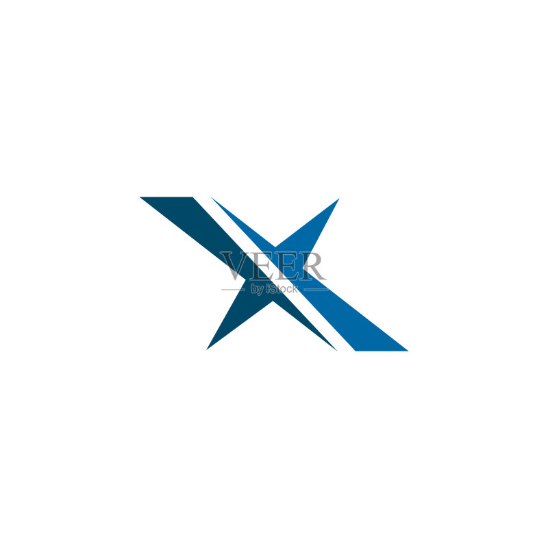 X字母图标Logo设计模板图标素材