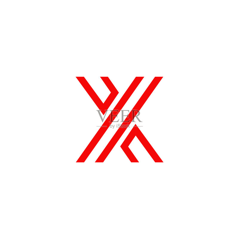 X字母图标Logo设计模板图标素材