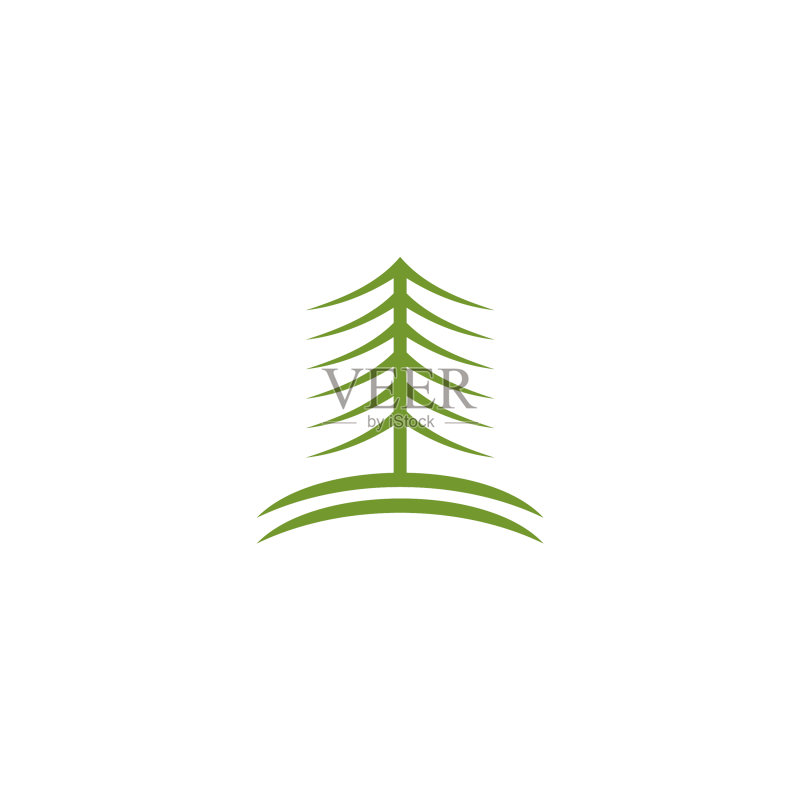 松树图标logo设计模板图标素材