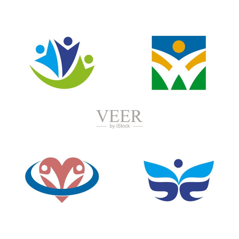 人物图标Logo设计模板图标素材