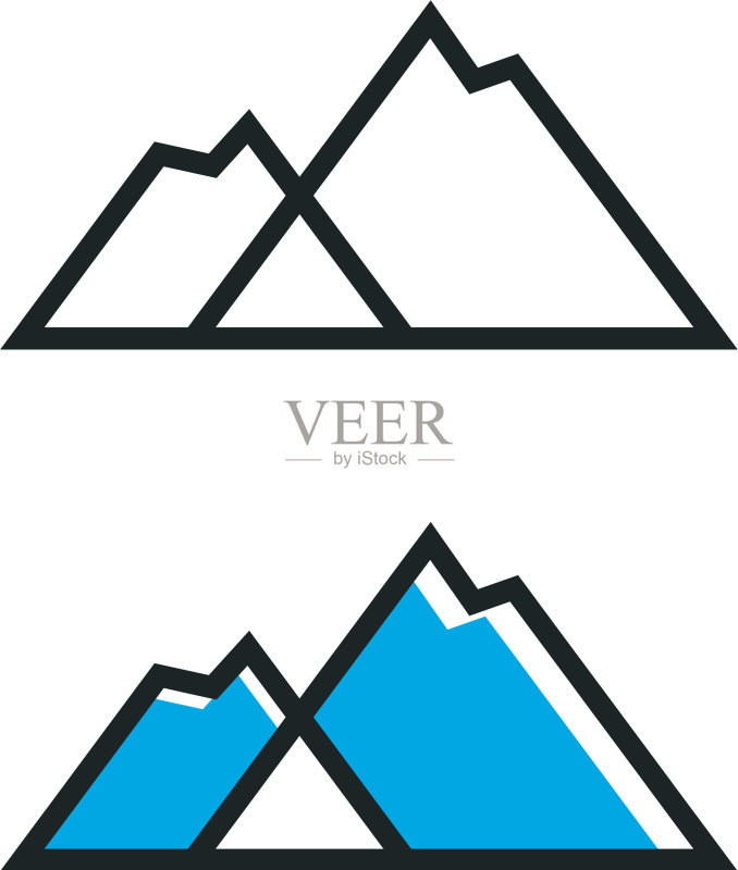 山峰logo模版设计图标素材